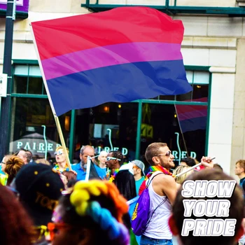 3x5 Koja Biseksualų Pasididžiavimas Vėliava - LGBT Bi Gėjų Vėliavas su Žalvario Grommets & Drobės Antraštė & Dukart Siūlės - Ryškių Spalvų ir