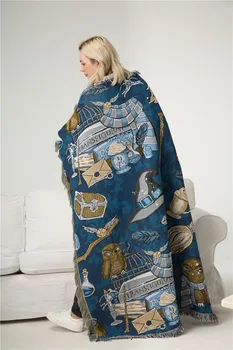 Naują magic pelėda Sofa Apima Amerikietiško stiliaus Mesti, Sofos Antklodė Dekoratyvinis Slipcover Cobertor ant Sofos-Lovos Plokštuma Kelionės Pledas