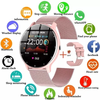 LIGE Mados Smart Watch Moterų Širdies ritmo Monitoringo IP67 atsparus Vandeniui Sporto Žiūrėti Vyrų ir Moterų Vandeniui Smartwatch Ponios