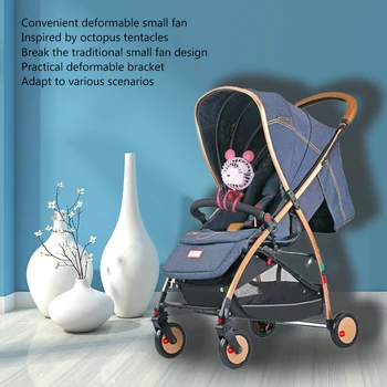 500mAh Vežimėlis Ventiliatorius Asmens Nešiojamų Stalo Nešiojamą Kūdikio Lova Automobilio Sėdynės Ventiliatorius USB Įkrovimo Ventiliatorius, Mini Vežimėlio Priedai
