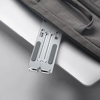 Nešiojamas Nešiojamas Stovas Iš Aliuminio Lydinio, Sulankstomas MacBook Pro Savininkas Radiatorių Bazė Reguliuojamas Laikiklis Planšetinis Kompiuteris