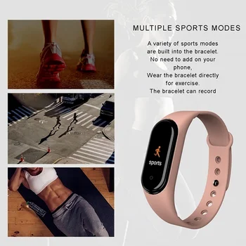 M5 Vyrai Moterys Smart Žiūrėti Sporto Smartwatch Širdies ritmą, Kraujo Spaudimą, Stebėti Sporto Apyrankė Android/IOS
