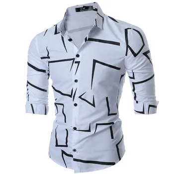 Rudenį Naujų 2021 Atsitiktinis Mados Prekės ženklo Verslo Marškinėliai ilgomis Rankovėmis vyriški Slim Fit Tinklelio Suknelė Palaidinės Vyrų Drabužiai.