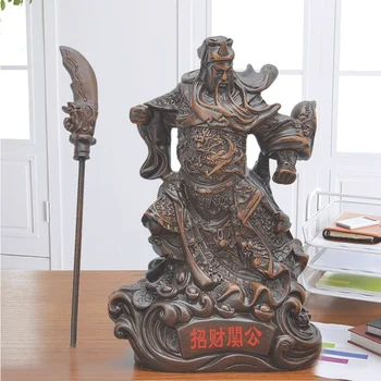 WushenGuangong statula, dervos, drožyba, modernaus meno skulptūrą, gyvena šeimos kambarys palėpėje apdaila, Dievo Turtų Guan Yu suvenyrų