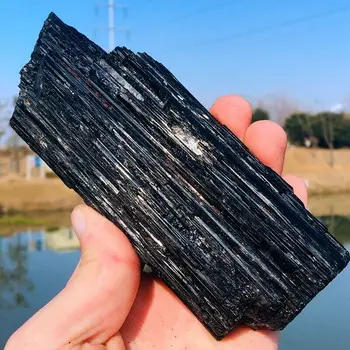AAAA Natūralus Juodas Turmalinas Kristalų Natūralus Kvarcas, Žalias Kristalai Mineralinių Uolienų Mėginių Energijos Gijimas Akmens Namų Puošybai