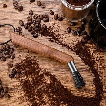 Praktiniai Kavos Malūnėlis Valymo Šepetys su natūraliais Šeriais Virvelę Kavos Aparatas Brush Cleaner Priemone Barista, Namų Virtuvė