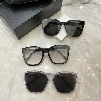 2021 GM akinius moterims, negabaritinių Akiniai nuo saulės, ŠVELNUS GABEE Acetatas Aikštėje Poliarizaciniai UV400 lęšiai, akinių rėmeliai, skirti moterims, vyrams