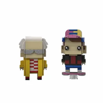 SS Atgal į Ateitį Brickheadzalss Dr. Brown/Marty McFly Animacinį Personažą Kūrimo Bloką Žaislas vaiko Gimtadienio Dovana
