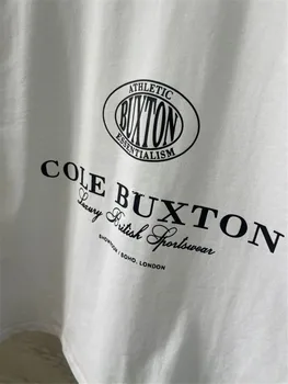 Sunkiųjų Audinio CB Cole Buxton T-shirt Vyrai Moterys 1:1 Aukštos Kokybės Marškinėliai Derliaus Cole Buxton Tee Viršūnės