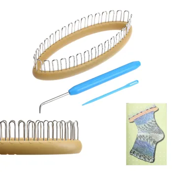 1kit Mezgimo Staklės+Hook+Adata Kojinėms, kad Mažų rankinė trikotažo Mini Mezgimo Mašinos Siuvimo Įrankį 32 Peg Loom Rankų darbo 