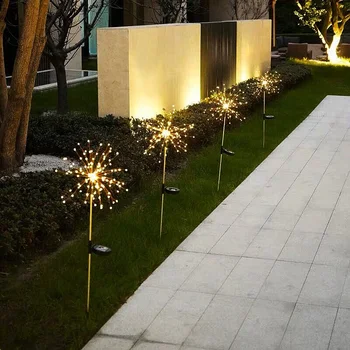 Lauko LED Saulės Fejerverkų Šviesos 90/150 LED Vandeniui Sodo Kelias Kiemo Kieme Pasakų Šviesos Lempos Kalėdų Dekoracija.