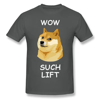 Kilimo ir tūpimo tako vyrų Vyrų Bitcoin Black T-Shirt Wow Tokių Liftas Doge Fitneso Meme Klasikinis Grynos Medvilnės Tees Harajuku Marškinėlius