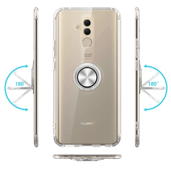 Prabanga Atsparus Smūgiams Minkštas Turėtojas Atvejais Už Huawei Mate 20 Lite Pilnas Padengti Huawei Mate 20 Lite Magnetinis Žiedas Laikiklis Atveju