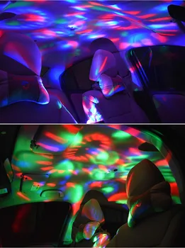 Automobilių DJ RGB Mini Spalvinga Muzikos Garso, Šviesos, USB-C Sąsaja 