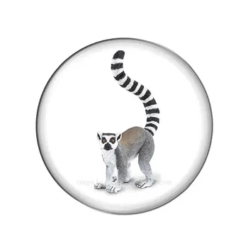 Naujas Lemur Meno Tapybos Aniamls Brėžiniai 12mm/18mm/20mm/25mm Turas foto stiklo cabochon demo butas atgal Padaryti išvadas
