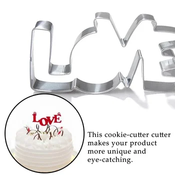 MEILĖS Laišką Formos Formos Sausainių Pelėsių Meilužis Serijos Dizaino Nerūdijančio Plieno Cookie Cutter Bakeware Pyragai, bandelės, Konditerijos gaminiai, Įrankiai