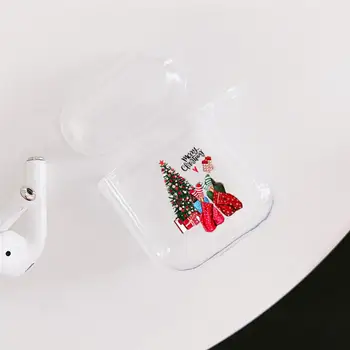 Linksmų Kalėdų Mergina Minkšti Silikoniniai Dėklai Apple Airpods 2 1 Belaidis 