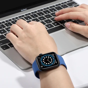 Silikono Dirželis Apple Žiūrėti juosta 40mm 44mm 42mm 38mm Gumos diržas smartwatch apyrankę watchband iWatch 