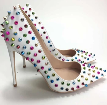 2021 keshangjia Nauji moteriški aukštakulniai siurbliai OLIS vestuvių batai spalvos kniedės pažymėjo tne laukinių moterų batai Seksualus seklių siurbliai