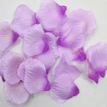 1000pcs (100vnt*10 pakuočių) violetinė & šviesiai violetinė Dirbtinio Šilko, Rožių Žiedlapių