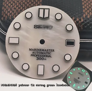 28,5 mm C3 Žalios Šviesos Seashell Žiūrėti ryšys su S Logotipą NH35 Judėjimas