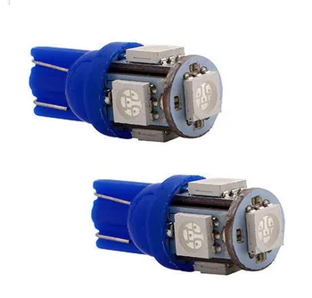 2VNT Super BLUE T10 5050 5-SMD LED Vidaus apšvietimo lemputės W5W 192 194 158 168 2825