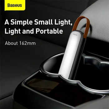 Baseus Saulės Automobilių Avarinis Žibintas Įkraunamas LED Auto Interjero Skaitymo Šviesos Nešiojamų Naktį Šviesos Magnetinis Automobilių signalinė Lempa