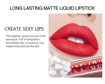 12 Spalvų Skystos Velvet Matte Lūpų Ilgalaikį Sexy Raudona Lūpų Blizgesys Beauty Lip Tint Moterų Makiažas Kosmetikos TSLM1