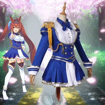 Anime! Umamusume:Gana Derby Daiwa Scarlet Mūšis Kostiumas Puikus mokyklinę Uniformą Cosplay Kostiumas Helovinas Šalis, Apranga Moterims, NAUJAS