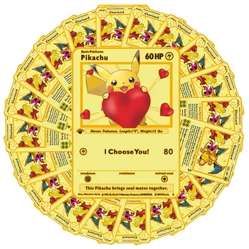 Pokemon Anime Mūšis Kortelės 21 Stilių Aukso Metalo Pirmas Leidimas (Custom) GX Kortų Žaidimas Kolekcija Anime Korteles, Žaislus Vaikams Dovanų