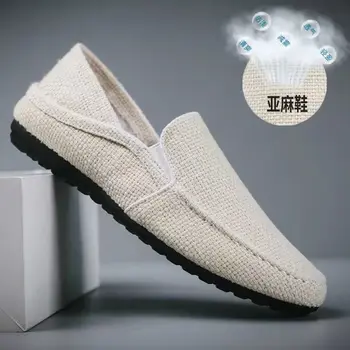 Kinijos mados tendencija vyriški batai vyriški kvėpuojantis peasy bateliai vyrai laisvalaikio bateliai tingus batų vienas pedalas pusė šlepetės