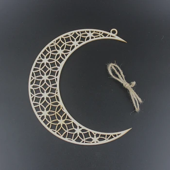 Ramadano Mėnulis Mediniai Eid Mubarakas Dekoracija Namuose Mečetė Ir Musulmonų Islamas Lenta Kabo Pakabukas Šalis Festivalis Prekių 2021