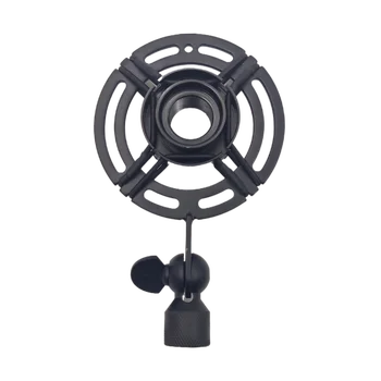 Matte Black Metalo Nešiojamų Varžtas Mikrofonas Shock Mount Anti-Vibracijos Mikrofono Stovo