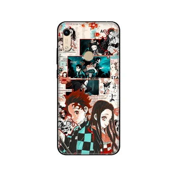 Juoda tpu Case For Huawei Honor 8a 8s Premjero 9 Lite garbę 9A 9C 9X Premium 9x Pro 9S Padengti Kimetsu Nr. Yaiba Demon Slayer Anime
