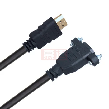 MU ZHU HDMI-kompatibel 2,0 Kabel HDMI-kabel v 2,0 männlich zu weiblich panel mount w/schraube 4K * 2k 60Hz HD verlängerung kabel