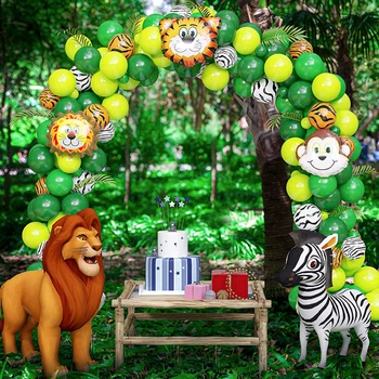 Džiunglių, Miškų, Laukinių Gyvūnų Vienkartiniai Indai, Safari Šalis, Baby Shower 1-ojo Gimtadienio Dekoro Vaikai Džiunglėse Šalies Prekių