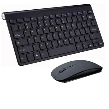 Belaidė Klaviatūra ir Pelė Combo, 2.4 G Slim Ergonomiškas Ramioje Klaviatūra ir Pelė, Windows, Nešiojamas kompiuteris, PC, Notebook