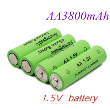 Naujas AA Baterija 3800mah 1,5 V Šarminės AA įkraunamos baterijos Nuotolinio Valdymo Žaislas šviesos Batery