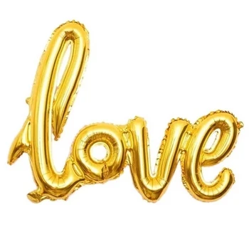 108*64cm Laiškas MEILĖS Aliuminio Folija Balionai Vestuvių Dekoravimas Romantiškas Valentino Diena Meilės Laišką Kolbų Šalis Tiekimo