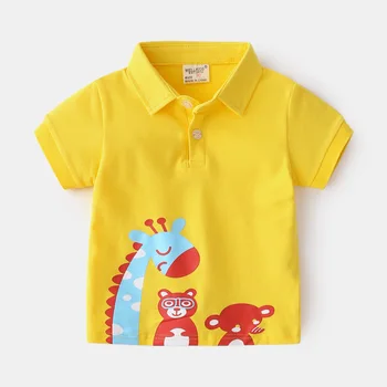 Mielas Dinozauras Berniukų Vasaros marškinėliai Polo Viršūnės Vaikai Tees Medvilnės Kokybės Aprangą Vaikų Drabužiai