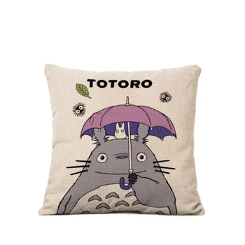 Japonijos Totoro Pagalvėlė Padengti 45*45 Užvalkalas Sofos Pagalvėlių Pagalvių Užvalkalai Super Minkštas Trumpas Pliušinis Pagalvių Užvalkalus Šinšilų Dekoras