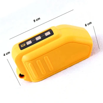 Nešiojamas USB Keitiklis Įkroviklis Konverteris Ugniai atspari Medžiaga USB Įrenginio Įkrovimo Adapteris, DEWALT 14.4 V 18V 20V Li-Ion Baterija