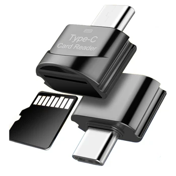Naujas USB 2.0, Tipas C, Mikro-SD-TF OTG Adapterio Cardreader Mini Kortelių Skaitytuvas Smart Atminties Kortelės Skaitytuvą, Skirtą Nešiojamąjį kompiuterį 