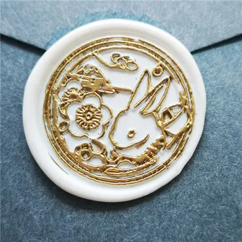 Sakura Bunny Triušiai Vaško Antspaudas Stamp lako antspaudas stamp už Voko Abėcėlė sandarinimo vaško Antspaudai, Vestuves Kvietimą Vario Galva
