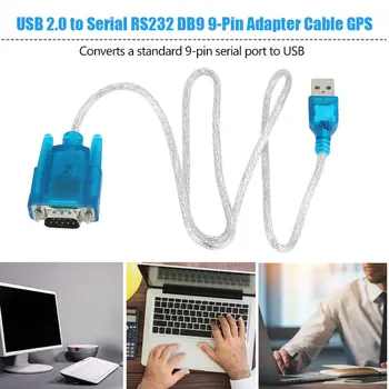 Adapterio Kabelį PDA Laido GPS KONVERTERIS 1pcs USB 2.0 į Serial DB9 RS232 9 PIN Lygiagretūs Kabeliai Akcijų TB01900