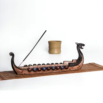 1pcs Namų Dragon Boat Smilkalų Valdybos Papuošalai Vertus, Drožyba Censer Baldai Tradicinės Konstrukcijos Medinės Modelio Apdailos Amatai