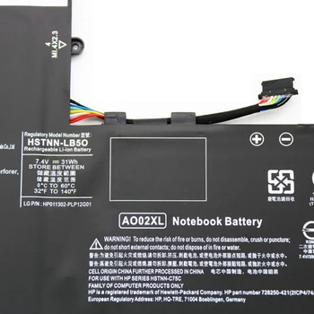 CSMHY 7.4 V 31WH Originalus Naujas Nešiojamas Baterija AO02XL HP ElitePad 1000 G2 HSTNN-LB5O 728250-1C1 728558-005 728250-421