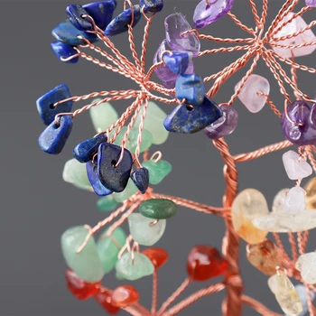 1PC Natūralių kristalų septynių spalvų perlas Septynių čakrų sveikos energijos Feng Shui Kristalų medžio Namų Baldų apdailos