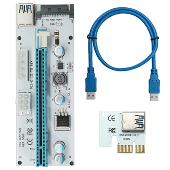 VER008S PCI-E Express Kabelis 1X IKI 16X Vaizdo Pratęsimo Ethereum ETH Kasybos Varomas Stovo Adapteris Kortelės (6 Pakuotėje)