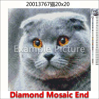 5D kvadratiniu Diamond tapybos, siuvinėjimo kryželiu Pelės katytė lokys kačių, paukščių, šunų ežys 3D Turas Gręžimo Piešimo, mozaikos 408